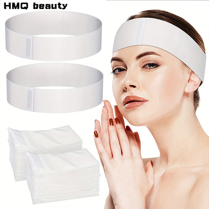 100/50/10pcs 일회용 얼굴 머리띠 스파 스트레 - Beauty Makeup Women 리뷰 및 가격
